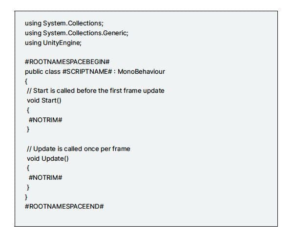 Neues Verhaltensskript
