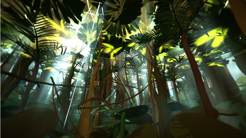 Escena del bosque de Godwana