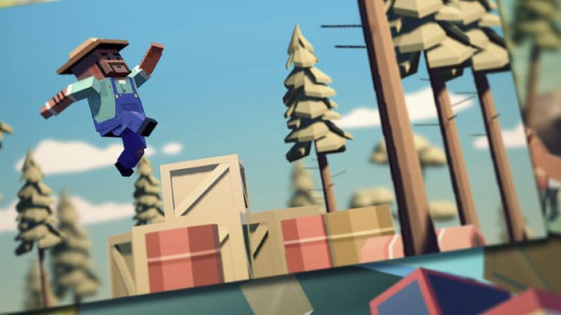 Interface de jogo de fazenda de boxel 3D