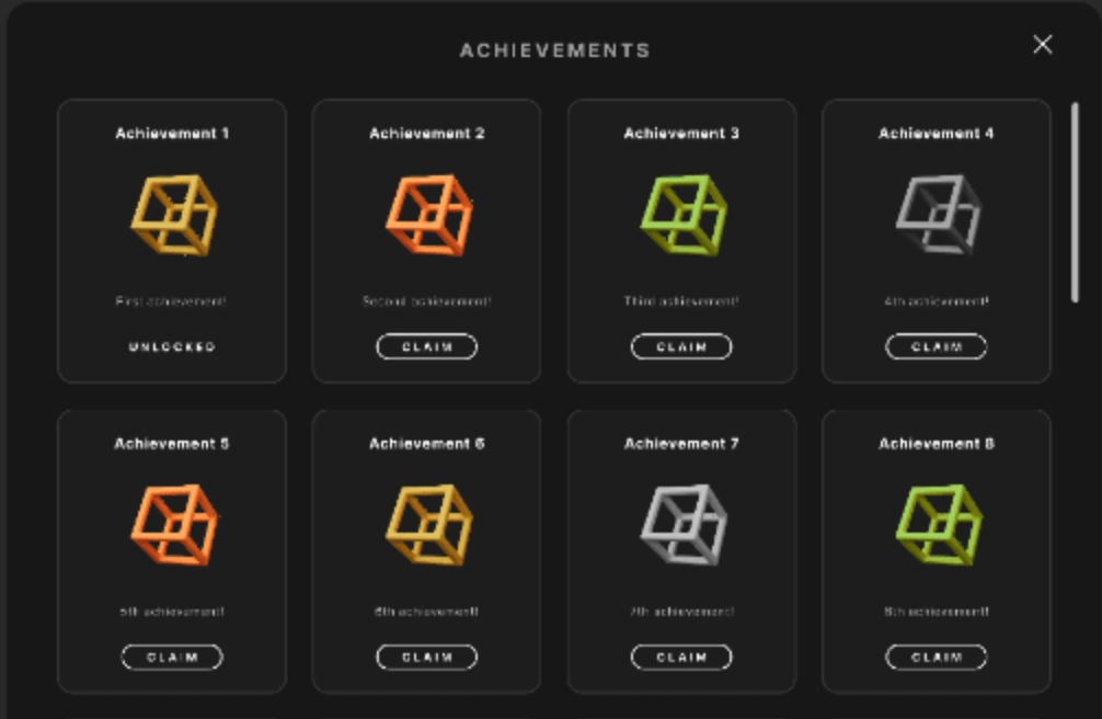 "Achievements" in Unity Building Blocks